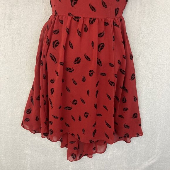 Vintage‎ Y2K Royal Bones Babydoll Dress Small Velvet Feather Chiffon Mini Grunge - Picture 7 of 13
